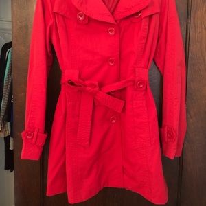 Cynthia Rowley Red Raincoat size L